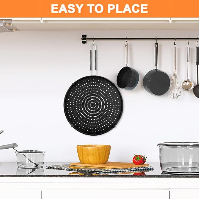 Splatter Screen for Frying Pan, Grease Splatter Guard, Heat-Resistant Splatter - Image 3