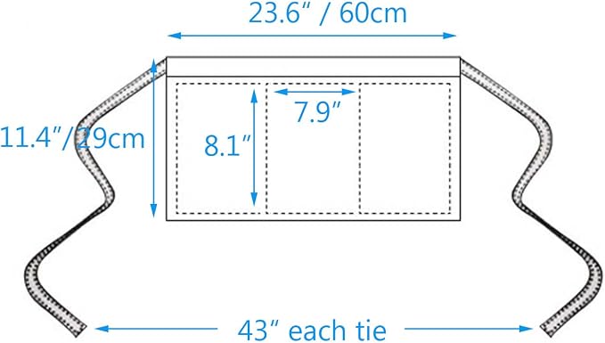BOHARERS Waist Apron with 3 Pockets - Image 6