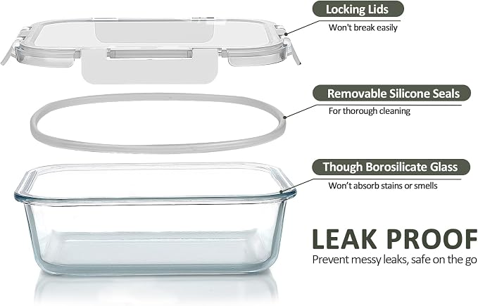 24-Piece Glass Food Storage Containers - Image 3