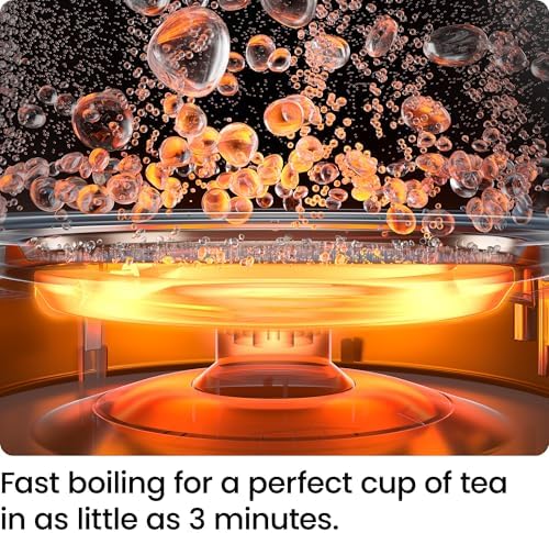 Chefman Electric Kettle, 1.8L 1500W, Hot Water Boiler, Removable Lid for Easy Cleaning, Auto Shut Off, Boil-Dry Protection, Stainless Steel Filter, BPA Free, Borosilicate Glass Electric Tea Kettle - Image 2