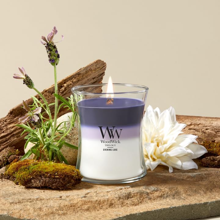 WoodWick Evening Luxe Tri-Scented Candle, Crackling Wick, 9.7oz - Image 2