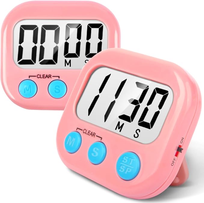 2 Pack Kitchen Timers Loud Ring Digital Timers by AOUCE