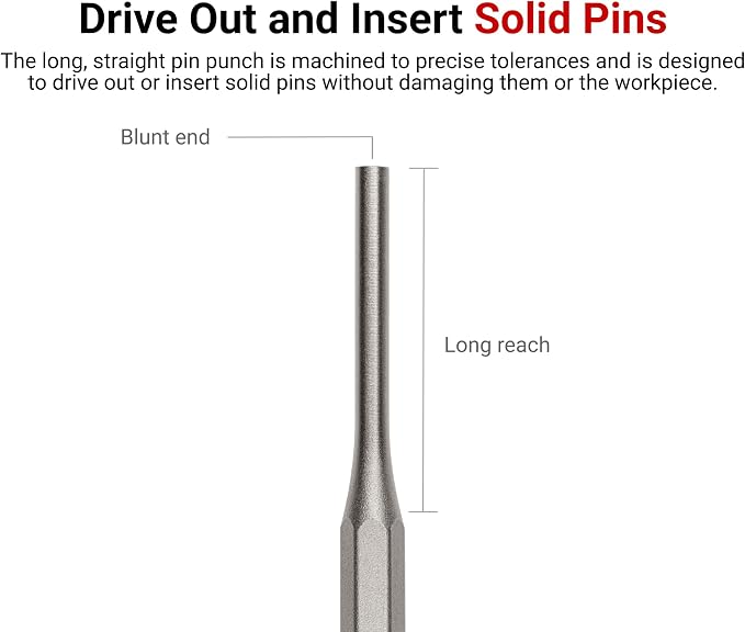 TEKTON 5/32 Inch Pin Punch | 66054 | Made in USA - Image 2