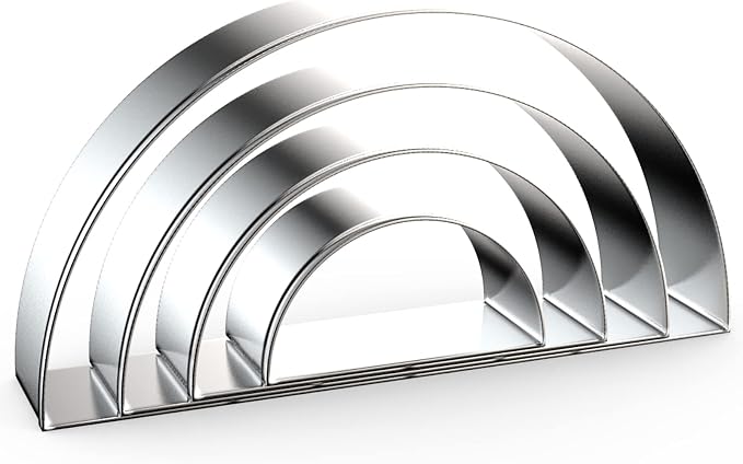 Half Circle Semicircle Cookie Cutter Set Large by QAAQS