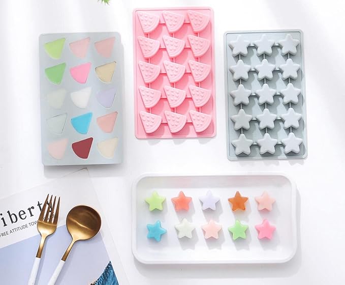 Cute Ice Cube Trays Silicone Chocolate Mold Wax Melt Molds Easy Release Ice - Image 8
