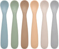 Eascrozn Baby Spoons, 6 Pack First Stage Silicone Feeding Spoons, Soft Tip by Eascrozn