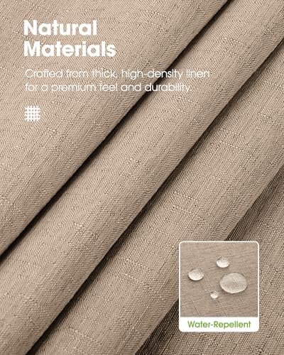 Pureegg Table Cloth for Rectangle Tables - Elegant Linen Mocha Tablecloth Resists Water, Stain, Wrinkle and Heat, Ideal for Dining, Party, Birthday and Wedding, 52x70 Inch - Image 3