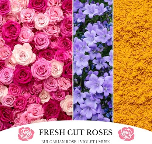 Fresh Cut Roses Candles, Fresh Cut Roses Scented Candle, Mother's Day Candle Gifts for Women, Soy Candles for Home Scented, 7oz 50 Hours Burn, Home Décor - Image 3