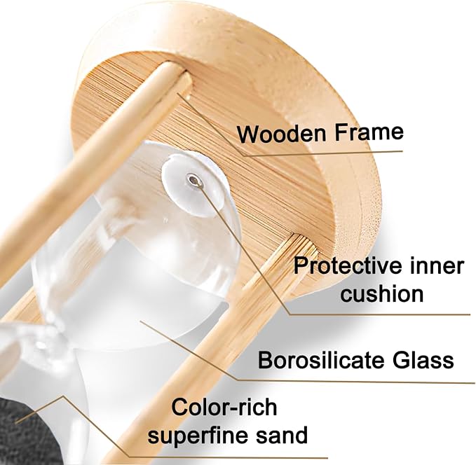1 Minute Hourglass, 1 Min Wooden Sand Timer, Wood Sand Watch, One Minute Mini - Image 4