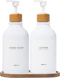 MaisoNovo Soap Dispenser Bathroom Set of 2-16.9 oz Bathroom Soap Dispenser Set by MaisoNovo-TheArtofSustainableLiving