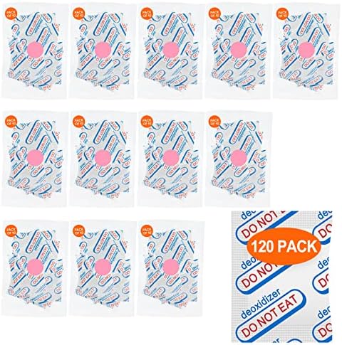 120 Packs 500CC Food Grade Oxygen Absorbers (10 Pack in Individual Vacuum Bag ) , Oxygen Absorbers For Long Term Food Storage with Oxygen Indicator , Works in Mylar Bags, Mason Jars, and Vacuum Bags by LIFJOY