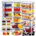 48 Pcs Reusable plastic food storage containers with lids by Asnews