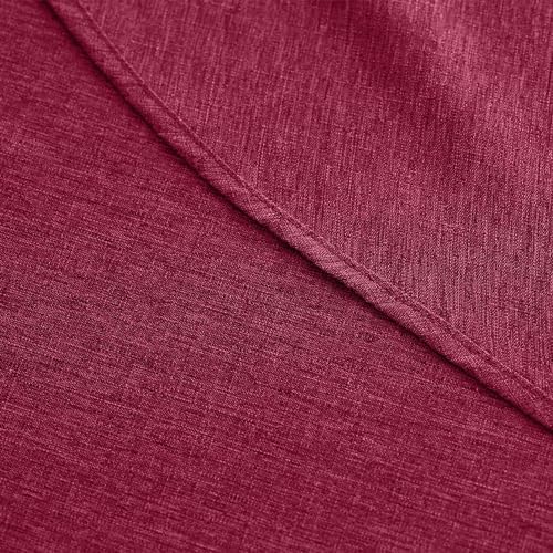 Decorelia Christmas Christmas Red Waterproof Round Table Cloth for Round,Decorative Farmhouse Tablecloths Table Cover for Holiday,Banquet,Dining& Kitchen (70 Inch,Round (4-6 Seats,Burgundy) - Image 3