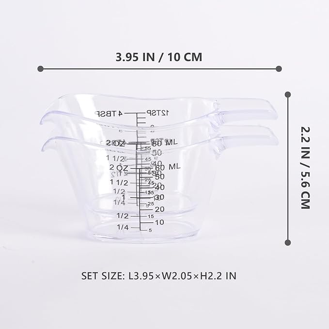 2 Pack Small Measuring Cups, 2oz/60ml Mini Measuring Cup - Image 5