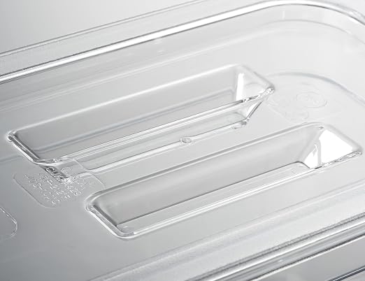 CURTA 6 Pack NSF Notched Food Pan Cover, 1/3 Size Clear Polycarbonate Lid - Image 4