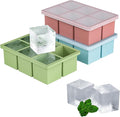 Large Ice Cube Tray for Whiskey 3 Pack, HANCELANT Big Silicone Square Ice Cube by HANCELANT
