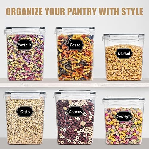 Wildone Flour Storage Containers 5.2L, 4 PCS Food Storage Containers, Black - Image 6