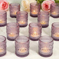 SUPMIND 24pcs Purple Glass Votive Candle Holders Bulk for Wedding by SUPMIND