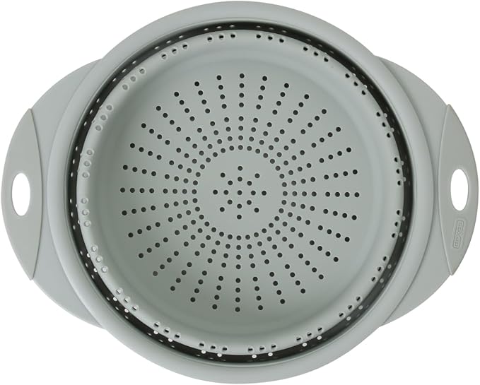 Dexas 10" Collapsible Silicone Colander in Sage, Kitchen Strainer - Image 2