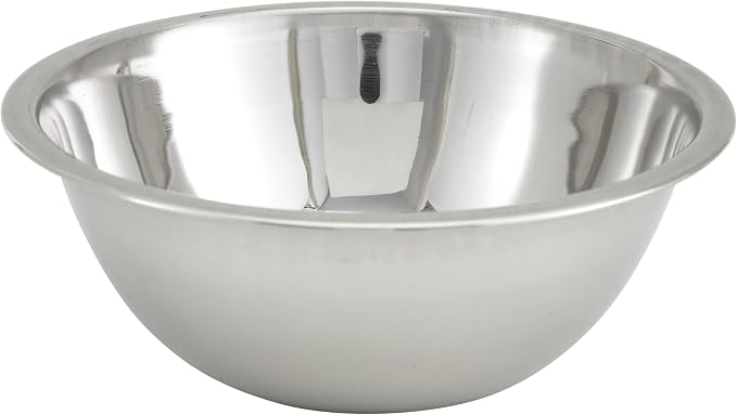 Winco 3 Quart Heavy-Duty Stainless Steel Mixing Bowl by Fonteme