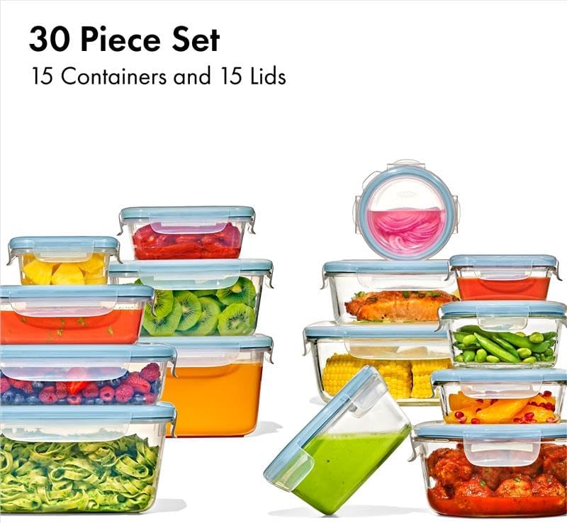 OXO Good Grips Smart Seal 30-Piece Food Storage Container Set - Arctic Blue - Image 2