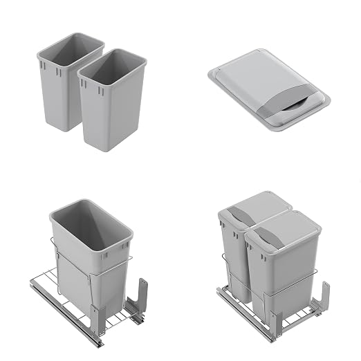 Dowell 35Qt Wastebasket Trash Container, - Image 5