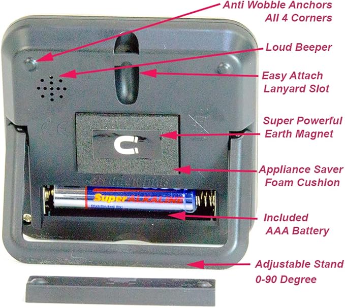 Elegant Digital Kitchen Timer Stainless Steel - Image 2