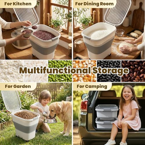 HOYTAMDAR 50Lbs Collapsible Rice Container,Airtight Food Storage container - Image 7
