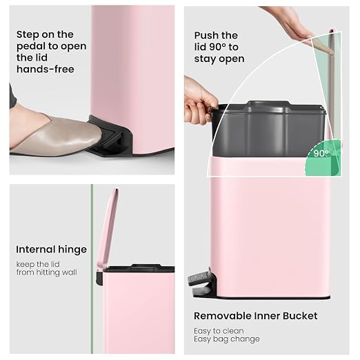 Cesun Small Bathroom Trash Can - Image 5