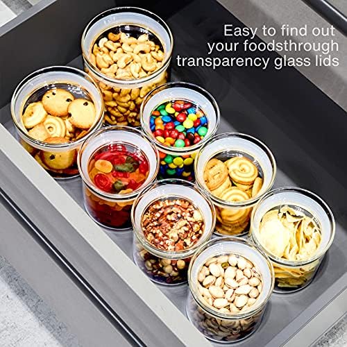 ZENS 17oz Glass Jars with Airtight Lid, Set of 4 Small Glass Storage Jars - Image 6