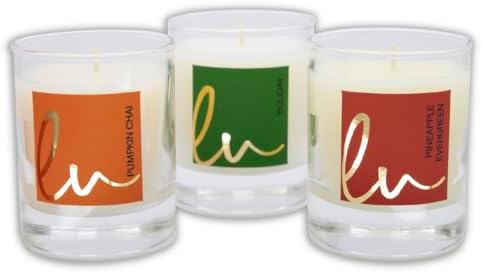 Lulu Candles Holiday, Pineapple Evergreen & Pumpkin Chai, 2.7 Oz Gift Set - Image 4