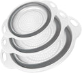 Collapsible Colander 3-Pack Set Space-Saving Foldable Kitchen Strainer by CLUREN