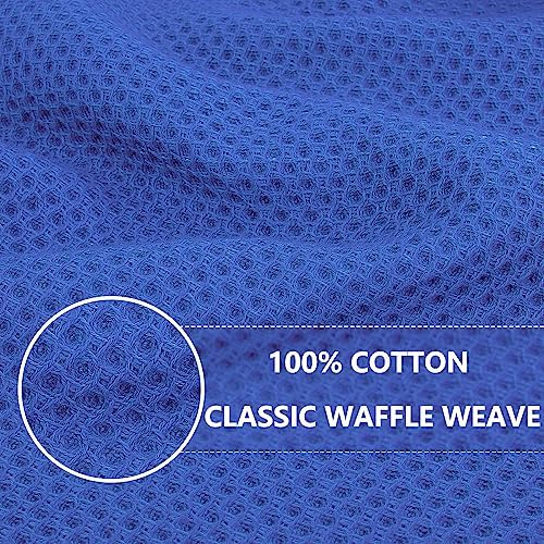 Homaxy 100% Cotton Waffle Weave Kitchen Dish Cloths 8-Pack, Blueberry - Image 2