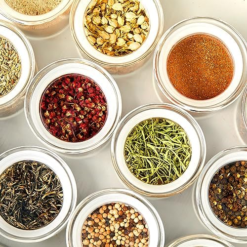 ZENS 10oz Glass Jars with Airtight Lid, 4 Pack Glass Kitchen Canisters Set for Spice, Loose Tea, Small Clear Glass Storage Jars with Labels for Herbs, Sugar - Image 2