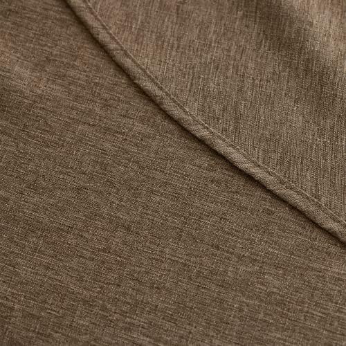 Decorelia Waterproof Round Tablecloth for Round Dining Table, Decorative Rustic Soft Wipeable Table Cloths Cover Indoor Outdoor Use for Holiday,Wedding, Kitchen (70 Inch,Round (4-6 Seats),Coffee) - Image 3