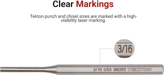 TEKTON 5/64 Inch Roll Pin Punch | 66062 | Made in USA - Image 5