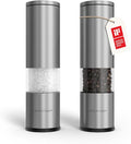 LARS NYSØM Salt and Pepper Grinder Set Manual, Stainless Steel Salt and Pepper by LN