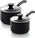 Cook N Home Nonstick Sauce Pan Set 1Qt and 2Qt by CookNHome