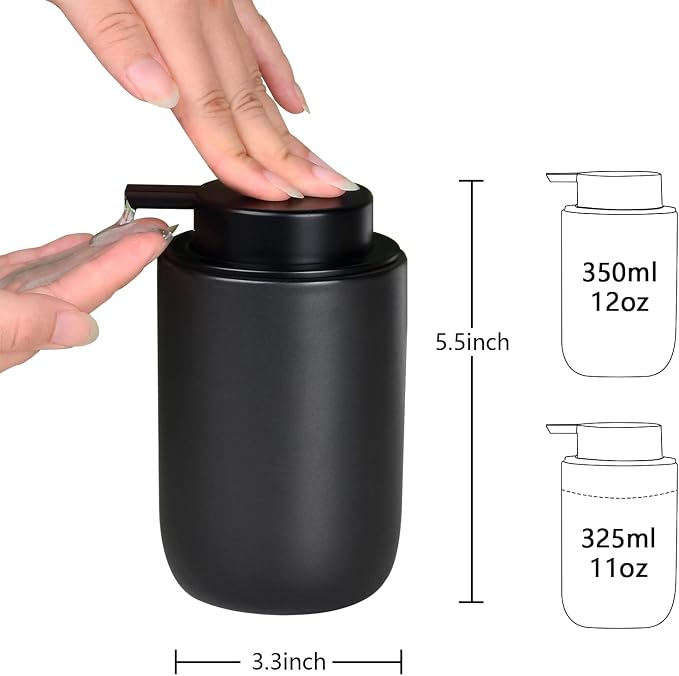 BosilunLife Black Soap Dispenser Set - Image 3