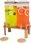 2 PACK 1.5 Gallon Glass Beverage Dispenser by SHOREHAO