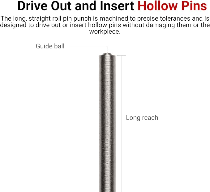 TEKTON 1/4 Inch Roll Pin Punch | 66068 | Made in USA - Image 2