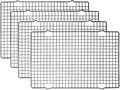 Tebery 4 Pack Black Heavy-Duty Wire Cooking Rack Baking Racks, Nonstick Baking by Tebery