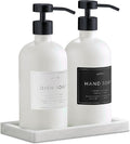 Glass Soap Dispenser Set of 2 by Unknown