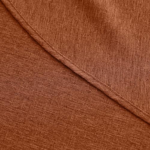 Decorelia Fall Round Tablecloth 60 Inch for Indoor/Outdoor, Burnt Orange - Image 4