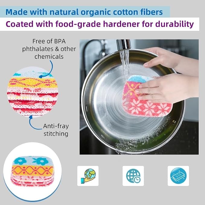 Amarelle Scrub, Eco-Friendly Reusable Dish Scrubbers - Image 5