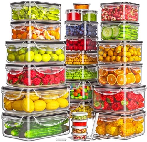 HOMETALL 50 Piece Food Storage Containers with Lids Airtight by OrderNow