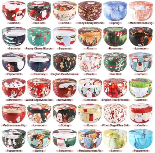 WPONSZU 36 Pack Christmas Scented Candles,Gift Set 2.5oz Strong Fragrance jar Candles,for Home Scented Decoration Birthday Valentine'sDay - Image 3