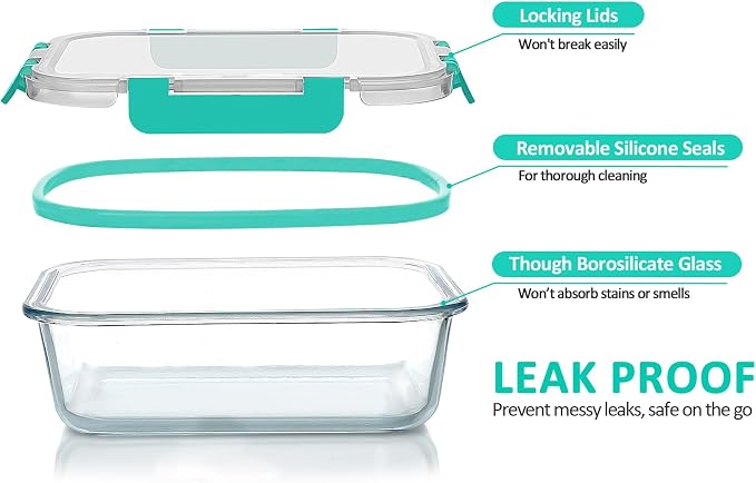 30 Pieces Glass Food Storage Containers - Image 3