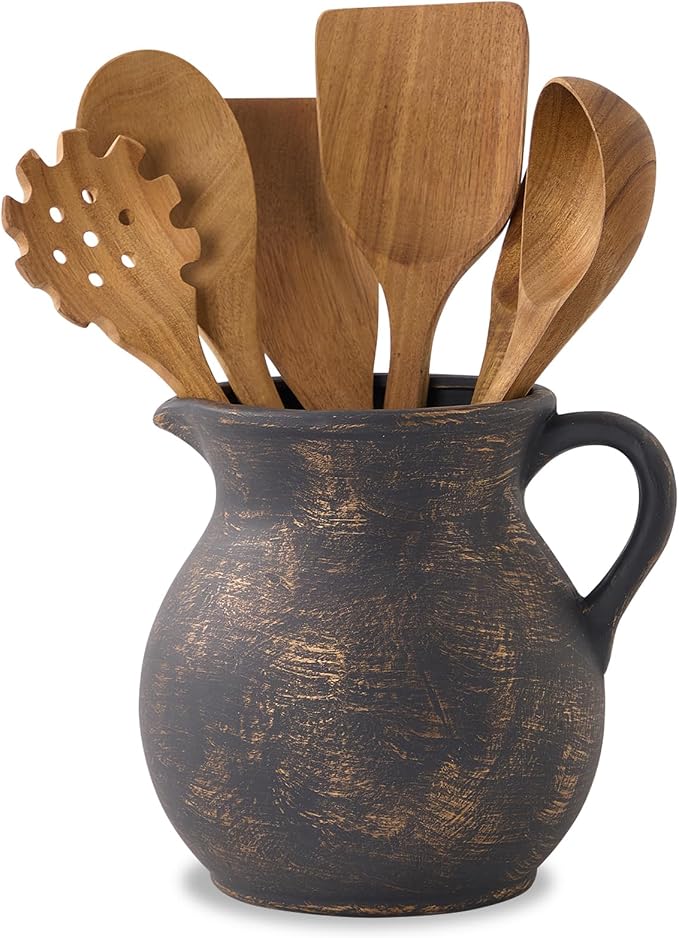 MIYUKI Rustic Kitchen Utensil Holder by Unknown