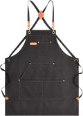 Aoomzoon Canvas Aprons for Men Chef Apron, Work Apron - 16oz Heavy Duty Cross by Aoomzoon